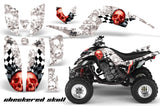ATV Decal Graphics Kit Quad Sticker Wrap For Yamaha Raptor 660 2001-2005 CHECKERED RED WHITE