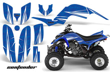 Load image into Gallery viewer, ATV Decal Graphics Kit Quad Sticker Wrap For Yamaha Raptor 660 2001-2005 CONTENDER WHITE BLUE-atv motorcycle utv parts accessories gear helmets jackets gloves pantsAll Terrain Depot