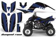 Load image into Gallery viewer, ATV Decal Graphics Kit Quad Sticker Wrap For Yamaha Raptor 660 2001-2005 DIAMOND RACE BLUE BLACK-atv motorcycle utv parts accessories gear helmets jackets gloves pantsAll Terrain Depot