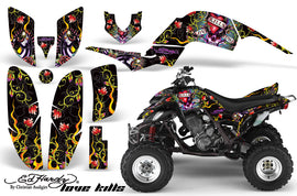 ATV Decal Graphics Kit Quad Sticker Wrap For Yamaha Raptor 660 2001-2005 EDHLK BLACK-atv motorcycle utv parts accessories gear helmets jackets gloves pantsAll Terrain Depot
