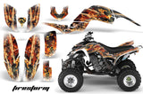 ATV Decal Graphics Kit Quad Sticker Wrap For Yamaha Raptor 660 2001-2005 FIRESTORM WHITE