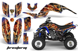 ATV Decal Graphics Kit Quad Sticker Wrap For Yamaha Raptor 660 2001-2005 FIRESTORM BLUE-atv motorcycle utv parts accessories gear helmets jackets gloves pantsAll Terrain Depot