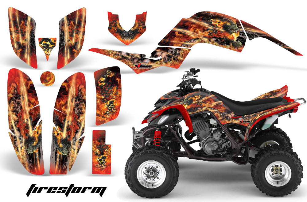 ATV Decal Graphics Kit Quad Sticker Wrap For Yamaha Raptor 660 2001-2005 FIRESTORM RED-atv motorcycle utv parts accessories gear helmets jackets gloves pantsAll Terrain Depot