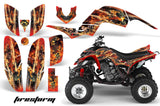 ATV Decal Graphics Kit Quad Sticker Wrap For Yamaha Raptor 660 2001-2005 FIRESTORM RED