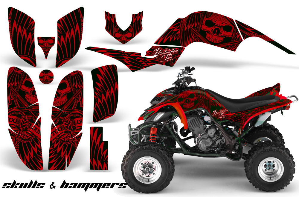 ATV Decal Graphics Kit Quad Sticker Wrap For Yamaha Raptor 660 2001-2005 HISH RED-atv motorcycle utv parts accessories gear helmets jackets gloves pantsAll Terrain Depot