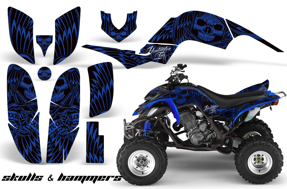 ATV Decal Graphics Kit Quad Sticker Wrap For Yamaha Raptor 660 2001-2005 HISH BLUE-atv motorcycle utv parts accessories gear helmets jackets gloves pantsAll Terrain Depot