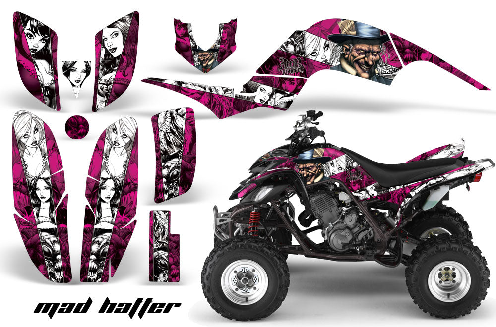 ATV Decal Graphics Kit Quad Sticker Wrap For Yamaha Raptor 660 2001-2005 HATTER WHITE PINK-atv motorcycle utv parts accessories gear helmets jackets gloves pantsAll Terrain Depot