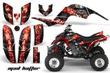 ATV Decal Graphics Kit Quad Sticker Wrap For Yamaha Raptor 660 2001-2005 HATTER RED BLACK