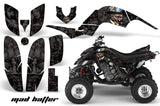 ATV Decal Graphics Kit Quad Sticker Wrap For Yamaha Raptor 660 2001-2005 HATTER BLACK