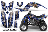ATV Decal Graphics Kit Quad Sticker Wrap For Yamaha Raptor 660 2001-2005 HATTER SILVER BLUE