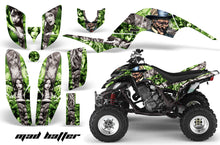Load image into Gallery viewer, ATV Decal Graphics Kit Quad Sticker Wrap For Yamaha Raptor 660 2001-2005 HATTER SILVER GREEN-atv motorcycle utv parts accessories gear helmets jackets gloves pantsAll Terrain Depot