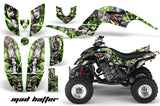 ATV Decal Graphics Kit Quad Sticker Wrap For Yamaha Raptor 660 2001-2005 HATTER SILVER GREEN