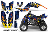ATV Decal Graphics Kit Quad Sticker Wrap For Yamaha Raptor 660 2001-2005 MOTORHEAD BLUE