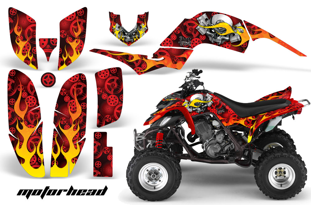 ATV Decal Graphics Kit Quad Sticker Wrap For Yamaha Raptor 660 2001-2005 MOTORHEAD RED-atv motorcycle utv parts accessories gear helmets jackets gloves pantsAll Terrain Depot
