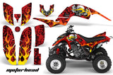 ATV Decal Graphics Kit Quad Sticker Wrap For Yamaha Raptor 660 2001-2005 MOTORHEAD RED
