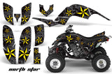 ATV Decal Graphics Kit Quad Sticker Wrap For Yamaha Raptor 660 2001-2005 NORTHSTAR YELLOW BLACK