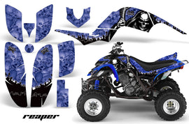 ATV Decal Graphics Kit Quad Sticker Wrap For Yamaha Raptor 660 2001-2005 REAPER BLUE-atv motorcycle utv parts accessories gear helmets jackets gloves pantsAll Terrain Depot