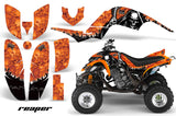 ATV Decal Graphics Kit Quad Sticker Wrap For Yamaha Raptor 660 2001-2005 REAPER ORANGE