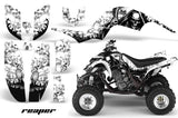 ATV Decal Graphics Kit Quad Sticker Wrap For Yamaha Raptor 660 2001-2005 REAPER WHITE