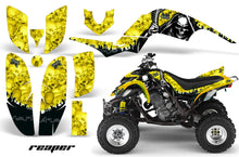 Load image into Gallery viewer, ATV Decal Graphics Kit Quad Sticker Wrap For Yamaha Raptor 660 2001-2005 REAPER YELLOW-atv motorcycle utv parts accessories gear helmets jackets gloves pantsAll Terrain Depot