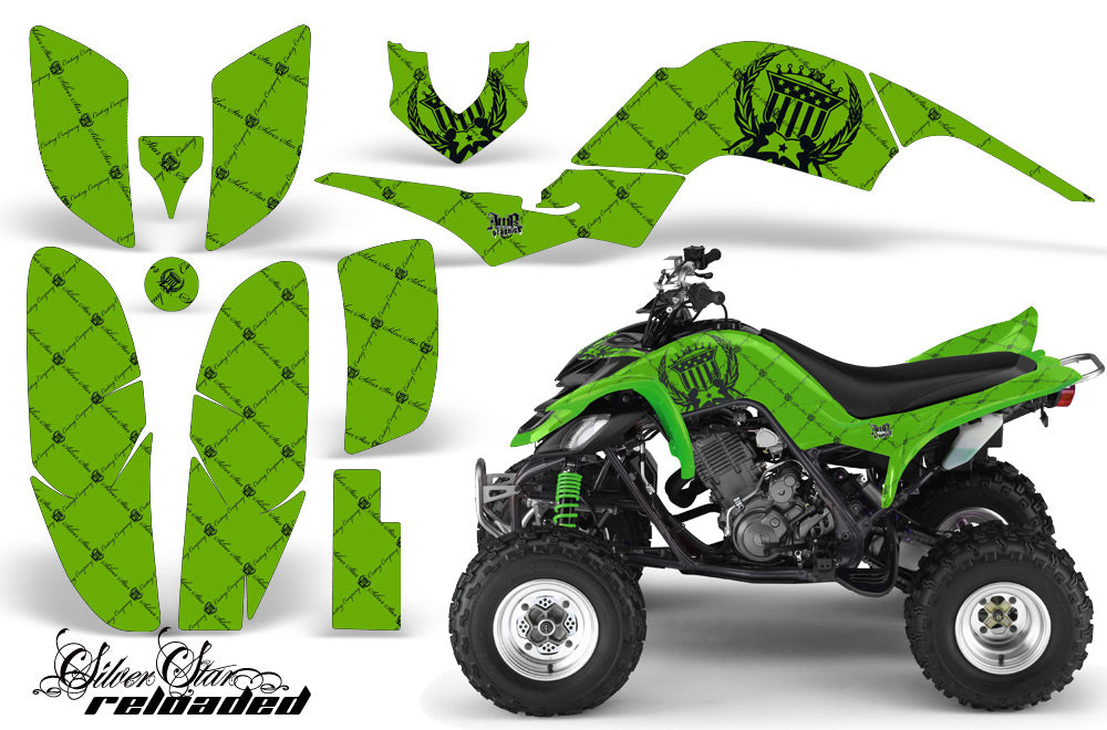 ATV Decal Graphics Kit Quad Sticker Wrap For Yamaha Raptor 660 2001-2005 RELOADED BLACK GREEN-atv motorcycle utv parts accessories gear helmets jackets gloves pantsAll Terrain Depot