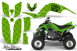 ATV Decal Graphics Kit Quad Sticker Wrap For Yamaha Raptor 660 2001-2005 RELOADED BLACK GREEN