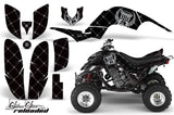 ATV Decal Graphics Kit Quad Sticker Wrap For Yamaha Raptor 660 2001-2005 RELOADED SILVER BLACK