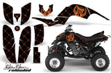 ATV Decal Graphics Kit Quad Sticker Wrap For Yamaha Raptor 660 2001-2005 RELOADED ORANGE BLACK