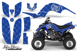 ATV Decal Graphics Kit Quad Sticker Wrap For Yamaha Raptor 660 2001-2005 RELOADED SILVER BLUE