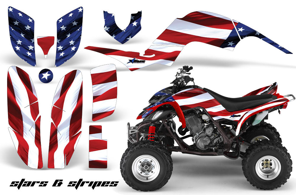 ATV Decal Graphics Kit Quad Sticker Wrap For Yamaha Raptor 660 2001-2005 USA FLAG-atv motorcycle utv parts accessories gear helmets jackets gloves pantsAll Terrain Depot