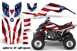 ATV Decal Graphics Kit Quad Sticker Wrap For Yamaha Raptor 660 2001-2005 USA FLAG