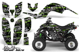 ATV Decal Graphics Kit Quad Sticker Wrap For Yamaha Raptor 660 2001-2005 SSSH GREEN BLACK