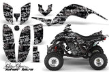 ATV Decal Graphics Kit Quad Sticker Wrap For Yamaha Raptor 660 2001-2005 SSSH SILVER BLACK