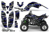 ATV Decal Graphics Kit Quad Sticker Wrap For Yamaha Raptor 660 2001-2005 SSSH BLUE BLACK