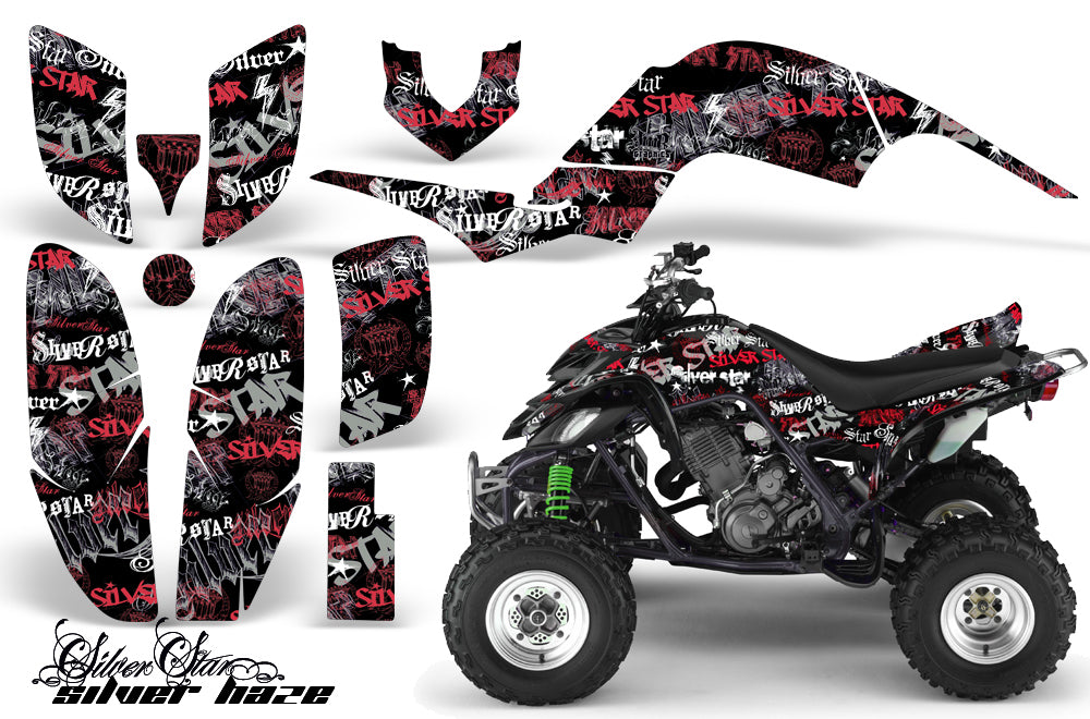ATV Decal Graphics Kit Quad Sticker Wrap For Yamaha Raptor 660 2001-2005 SSSH RED BLACK-atv motorcycle utv parts accessories gear helmets jackets gloves pantsAll Terrain Depot