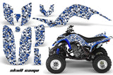 ATV Decal Graphics Kit Quad Sticker Wrap For Yamaha Raptor 660 2001-2005 SKULL CAMO BLUE