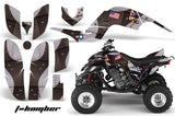 ATV Decal Graphics Kit Quad Sticker Wrap For Yamaha Raptor 660 2001-2005 TBOMBER BLACK