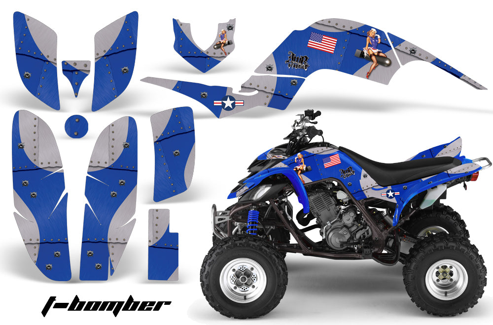 ATV Decal Graphics Kit Quad Sticker Wrap For Yamaha Raptor 660 2001-2005 TBOMBER BLUE-atv motorcycle utv parts accessories gear helmets jackets gloves pantsAll Terrain Depot