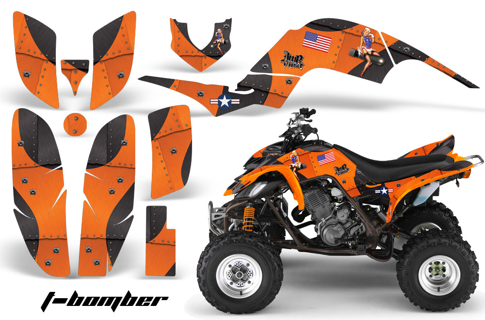 ATV Decal Graphics Kit Quad Sticker Wrap For Yamaha Raptor 660 2001-2005 TBOMBER ORANGE-atv motorcycle utv parts accessories gear helmets jackets gloves pantsAll Terrain Depot