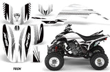 ATV Decal Graphics Kit Quad Sticker Wrap For Yamaha Raptor 660 2001-2005 TECK WHITE