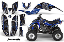 Load image into Gallery viewer, ATV Decal Graphics Kit Quad Sticker Wrap For Yamaha Raptor 660 2001-2005 TOXIC BLUE BLACK-atv motorcycle utv parts accessories gear helmets jackets gloves pantsAll Terrain Depot