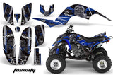 ATV Decal Graphics Kit Quad Sticker Wrap For Yamaha Raptor 660 2001-2005 TOXIC BLUE BLACK