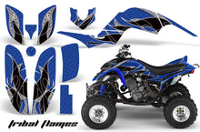 Load image into Gallery viewer, ATV Decal Graphics Kit Quad Sticker Wrap For Yamaha Raptor 660 2001-2005 TRIBAL BLACK BLUE-atv motorcycle utv parts accessories gear helmets jackets gloves pantsAll Terrain Depot