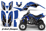 ATV Decal Graphics Kit Quad Sticker Wrap For Yamaha Raptor 660 2001-2005 TRIBAL BLACK BLUE