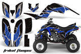 ATV Decal Graphics Kit Quad Sticker Wrap For Yamaha Raptor 660 2001-2005 TRIBAL BLUE BLACK