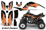 ATV Decal Graphics Kit Quad Sticker Wrap For Yamaha Raptor 660 2001-2005 TRIBAL ORANGE BLACK