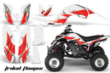 ATV Decal Graphics Kit Quad Sticker Wrap For Yamaha Raptor 660 2001-2005 TRIBAL RED WHITE