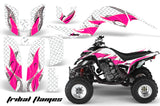 ATV Decal Graphics Kit Quad Sticker Wrap For Yamaha Raptor 660 2001-2005 TRIBAL PINK WHITE
