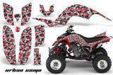 ATV Decal Graphics Kit Quad Sticker Wrap For Yamaha Raptor 660 2001-2005 URBAN CAMO RED