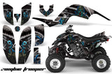 ATV Decal Graphics Kit Quad Sticker Wrap For Yamaha Raptor 660 2001-2005 ZOMBIE BLACK